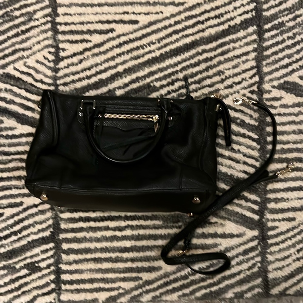 Rebecca Minkoff, Reagan satchel black with gold hardware